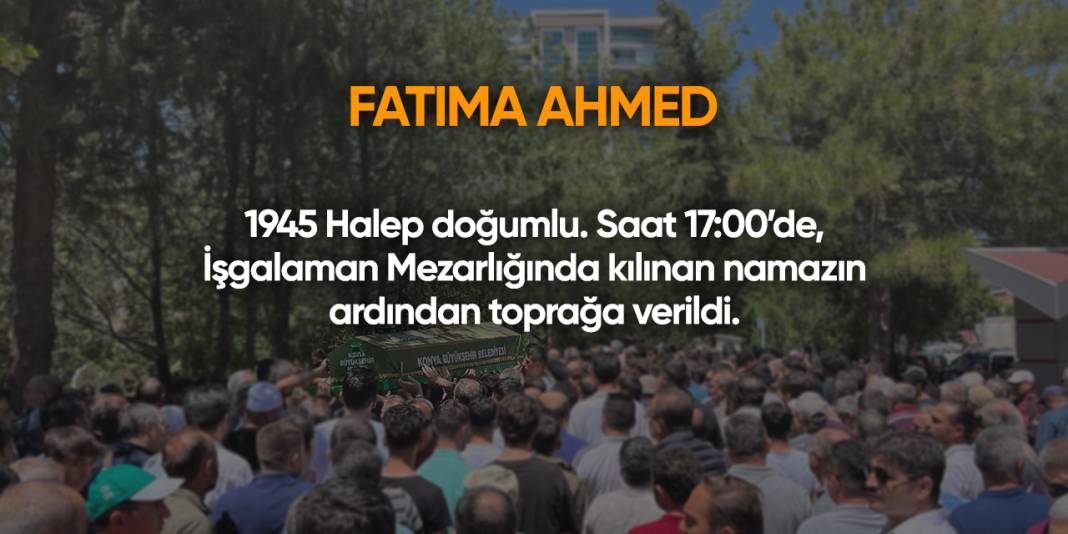 Konya'da bugün vefat edenler | 12 Kasım 2025 2